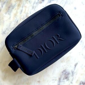 Men’s Christian Dior Beauty Nylon Navy Toiletry Bag Dopp Kit NWT